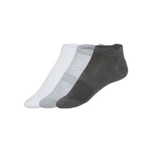 CRIVIT Pánské nízké ponožky, 3 páry (adult#male, 39-40, bílá/šedá)