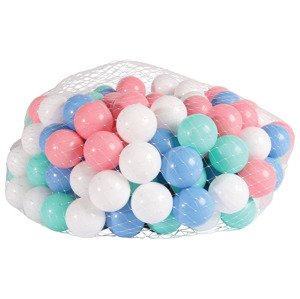 Playtive Umělohmotné balónky, 200 ks (růžová/modrá/tyrkysová/bílá)