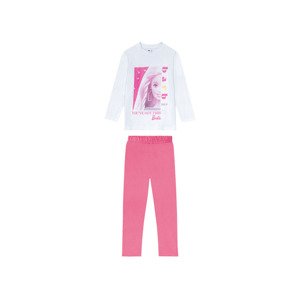 Dívčí pyžamo (134/140, bílá / světle růžová)
