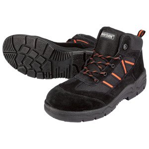 PARKSIDE® Pánská kožená bezpečnostní obuv S3 (44, černá/oranžová)