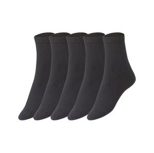 esmara® Dámské ponožky, 5 párů (35/38, černá)