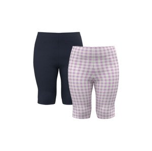 lupilu® Dívčí capri legíny, 2 kusy (122/128, navy modrá/šeříková)