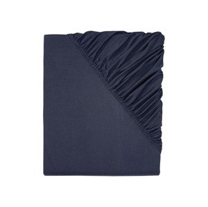 LIVARNO home Žerzejové napínací prostěradlo, 180-200 x 200 cm (modrá)