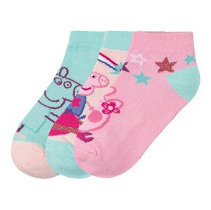 Dívčí ponožky, 3 páry (child 2 years onwards#female, 31/34, Prasátko Peppa)