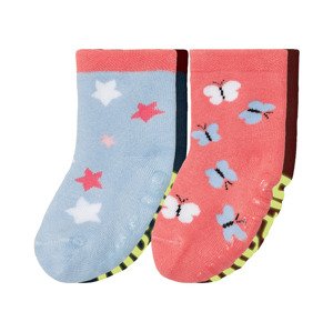 lupilu® Dívčí termo ponožky, 2 páry (child 2 years onwards#female, 19/22, růžová/modrá)