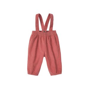 lupilu® Dětské kalhoty s kšandami BIO (62, červená)