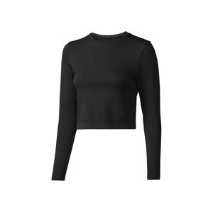 CRIVIT Dámský funkční top s dlouhými rukávy (adult#unidentified#female, L (44/46), černá)