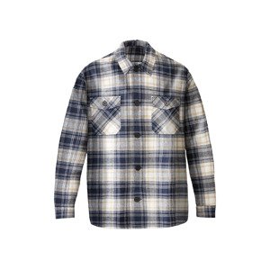 LIVERGY® Pánský flanelový overshirt (adult#male#ne, S (44/46), navy modrá)