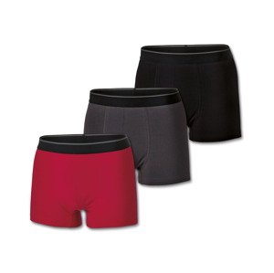 PARKSIDE® Pánské boxerky, 3 kusy (adult#male#ne#undershorts, 6/L, černá/šedá/červená)