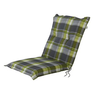 Livarno home Potah na židli / křeslo Valencia, 97 x 42 x 8 cm (šek/zelená/šedá)