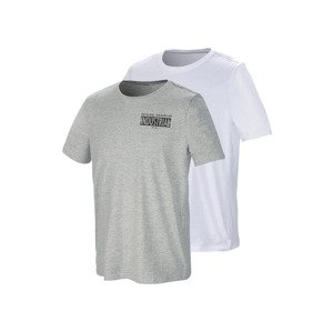 PARKSIDE® Pánské triko, 2 kusy (male, S (44/46), bílá/šedá)