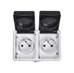 PARKSIDE® Zásuvka / Vypínač do vlhkých prostor, IP (dvojitá zásuvka)