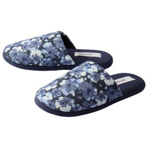 esmara® Dámská domácí obuv (36/37, námořnická modrá / květiny)