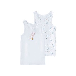lupilu® Dívčí košilka s BIO bavlnou, 2 kusy (98/104, bílá)