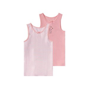 lupilu® Dívčí košilka s BIO bavlnou, 2 kusy (98/104, růžová)