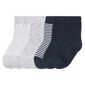 lupilu® Chlapecké ponožky s BIO bavlnou, 7 párů (19/22, námořnická modrá/šedá/bílá)