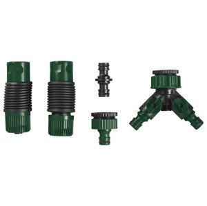 Parkside® Sada hadicových spojek / 4cestný rozdělovač (2cestný ventil, 6dílná sada)