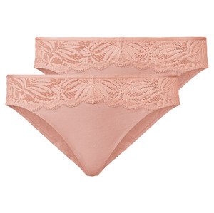 esmara® Dámské krajkové kalhotky, 2 kusy (M (40/42), světle růžová)