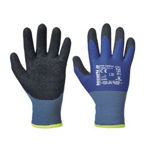 PARKSIDE® Zateplené latexové pracovní rukavice (8, modrá/černá)