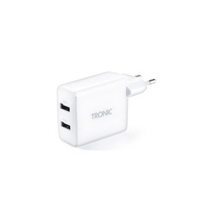 TRONIC® Dvojitá nabíječka USB-A TWL 24 A2, 24 W (bílá)