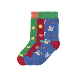 Fun Socks Dětské ponožky, 3 páry (23-28, vajíčko)