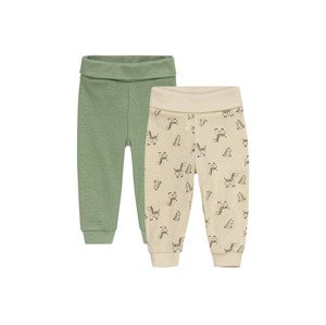 lupilu® Chlapecké kalhoty „Jogger", 2 kusy (50/56, zebra/zelená)