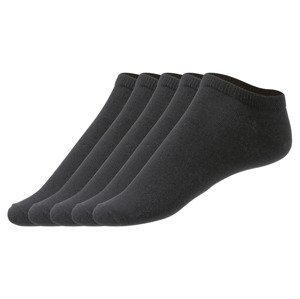LIVERGY® Pánské nízké ponožky, 5 párů  (43/46, černá)