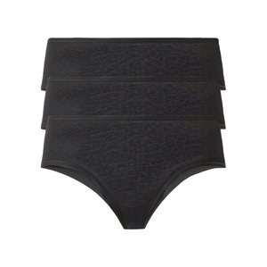 esmara® Dámské kalhotky, 3 kusy (XS (32/34), černá)