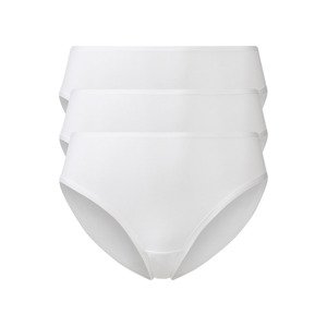 esmara® Dámské kalhotky s BIO bavlnou, 3 kusy (S (36/38), bílá)
