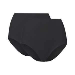esmara® Dámské bezešvé tvarující kalhotky, 2 kus (XS (32/34), černá)