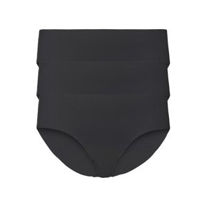 esmara® Dámské bezešvé kalhotky, 3 kusy (XS (32/34), černá)