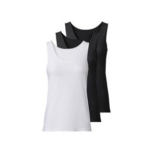 esmara® Dámské tílko, 3 kusy (XS (32/34), černá/bílá)