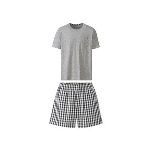LIVERGY® Pánské pyžamo (M (48/50), kostky/šedá)