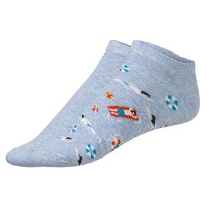 Dámské / Pánské nízké ponožky, 2 páry (35/38, světle modrá)
