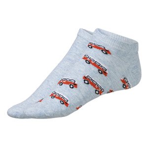 Dámské / Pánské nízké ponožky, 2 páry (35/38, světle modrá / auto)