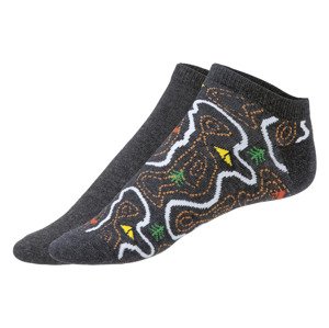 Dámské / Pánské nízké ponožky, 2 páry (35/38, antracitová)