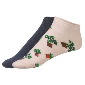 Dámské / Pánské nízké ponožky, 2 páry (35/38, světle růžová / růžová / šedá)