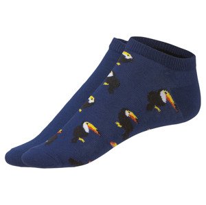 Dámské / Pánské nízké ponožky, 2 páry (35/38, tmavě modrá)