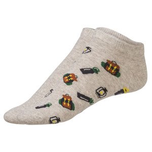 Dámské / Pánské nízké ponožky, 2 páry (35/38, béžová)