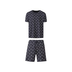 LIVERGY® Pánské pyžamo (M (48/50), námořnická modrá / žraloci )