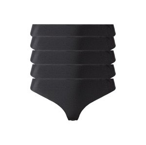 esmara® Dámské bezešvé kalhotky, 5 kusů (S (36/38), černá)