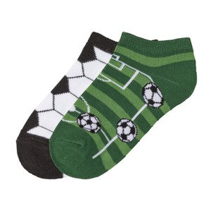 Dětské ponožky, 2 páry (31/34, fotbal/zelená)