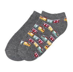 Dětské ponožky, 2 páry (31/34, auto/šedá)