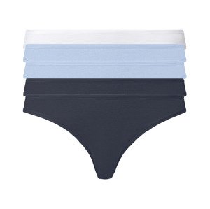 esmara® Dámské kalhotky, 5 kusů (M (40/42), navy modrá / světle modrá / bílá)