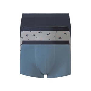 LIVERGY® Pánské boxerky, 3 kusy (5/M, navy modrá / šedá / modrá)