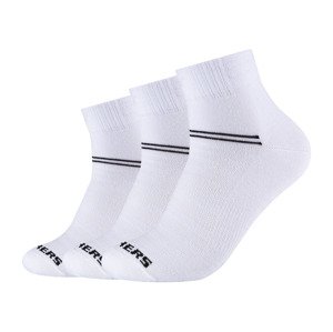 Skechers USA Dámské / Pánské ponožky, 3 páry (35/38, bílá, normální)