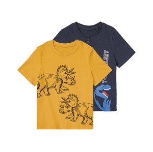 lupilu® Chlapecké triko, 2 kusy (98/104, tmavě modrá / žlutá)
