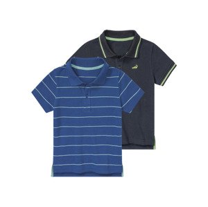 lupilu® Chlapecké polo triko, 2 kusy (110/116, navy modrá / modrá)