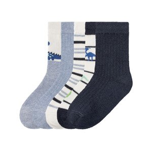 lupilu® Chlapecké ponožky s BIO bavlnou, 5 párů (19/22, bílá / modrá / tmavě modrá)