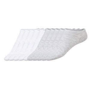 esmara® Dámské nízké ponožky, 10 párů  (35/38, bílá/šedá)